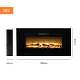 Load image into Gallery viewer, CARSON 100cm Electric Fireplace Heater Wall Mounted 1800W Stove with Log Flame Effect
