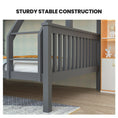 Load image into Gallery viewer, KINGSTON 2in1 Single on Double Bunk Bed Kids Solid Wood Timber Loft Furniture Slats, Grey
