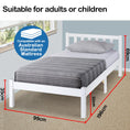 Load image into Gallery viewer, Kingston Slumber Single Wooden Pine Bed Frame Timber Kids Adults Contemporary Bedroom Furniture
