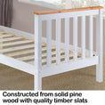 Load image into Gallery viewer, Kingston Slumber Single Wooden Bed Frame Base White Timber Kids Adults Modern Bedroom Furniture
