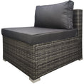 Load image into Gallery viewer, LONDON RATTAN 1 Seater Outdoor Sofa Modular Lounge Chair, Grey
