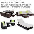 Load image into Gallery viewer, LONDON RATTAN 1pc Sofa Outdoor Furniture Setting - Steel Frame Garden Lounge
