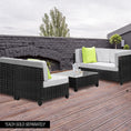 Load image into Gallery viewer, LONDON RATTAN 1pc Sofa Outdoor Furniture Setting - Steel Frame Garden Lounge
