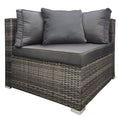 Load image into Gallery viewer, LONDON RATTAN 1 Seater Outdoor Corner Modular Lounge Chair, Grey
