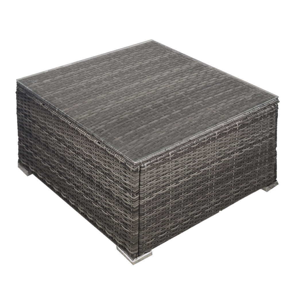 LONDON RATTAN Outdoor Wicker Coffee Table Patio Furniture 1 Piece, Gre ...