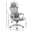 Load image into Gallery viewer, FORTIA Ergonomic Mesh Office Chair Computer Seat with Headrest Adjustable Recline, White/Grey
