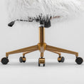 Load image into Gallery viewer, Fluffy Office Chair Faux Fur Modern Swivel Desk Chair-White
