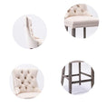 Load image into Gallery viewer, 2X Velvet Beige Bar Stools with Studs Trim Wooden Legs Tufted Dining Chairs Kitchen
