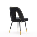 Load image into Gallery viewer, Mano 2x Velvet Dining chairs with Metal Legs-Black
