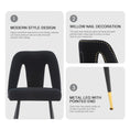 Load image into Gallery viewer, Mano 2x Velvet Dining chairs with Metal Legs-Black
