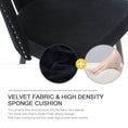 Load image into Gallery viewer, Mano 2x Velvet Dining chairs with Metal Legs-Black
