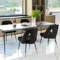 Load image into Gallery viewer, Mano 2x Velvet Dining chairs with Metal Legs-Black
