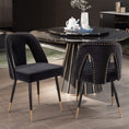 Load image into Gallery viewer, Mano 2x Velvet Dining chairs with Metal Legs-Black
