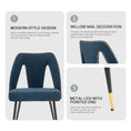 Load image into Gallery viewer, Mano 2x Velvet Dining chairs with Metal Legs-Blue
