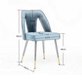 Load image into Gallery viewer, Mano 2x Velvet Dining chairs with Metal Legs-Blue
