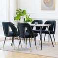 Load image into Gallery viewer, Mano 2x Velvet Dining chairs with Metal Legs-Blue
