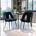 Load image into Gallery viewer, Mano 2x Velvet Dining chairs with Metal Legs-Blue
