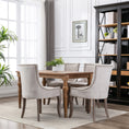 Load image into Gallery viewer, 2X Solid Wood Fabric Upholstered Dining Chair Luxury Accent Chairs with Nailhead
