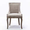 Load image into Gallery viewer, 2X Solid Wood Fabric Upholstered Dining Chair Luxury Accent Chairs with Nailhead
