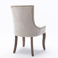 Load image into Gallery viewer, 2X Solid Wood Fabric Upholstered Dining Chair Luxury Accent Chairs with Nailhead
