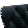 Load image into Gallery viewer, 2x Height Adjustable Swivel Black Bar Stool Velvet Nailhead Barstool with Footrest
