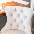 Load image into Gallery viewer, 2x Height Adjustable Swivel Bar Stool Velvet Studs Barstool with Footrest and Golden Base- Beige
