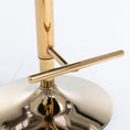Load image into Gallery viewer, 2x Height Adjustable Swivel Bar Stool Velvet Studs Barstool with Footrest and Golden Base- Beige
