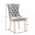 Load image into Gallery viewer, AADEN Modern Elegant Button-Tufted Upholstered Fabric with Studs Trim and Wooden legs Dining Side Chair-Beige
