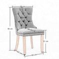 Load image into Gallery viewer, Mano Modern Elegant Button-Tufted Upholstered Linen Fabric with Studs Trim and Wooden legs Dining Side Chair-Beige
