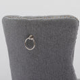 Load image into Gallery viewer, Mano Modern Elegant Button-Tufted Upholstered Linen Fabric with Studs Trim and Wooden legs Dining Side Chair-Gray
