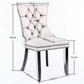 Load image into Gallery viewer, 2x Velvet Dining Chairs Upholstered Tufted Kithcen Chair with Solid Wood Legs Stud Trim and Ring-Gray
