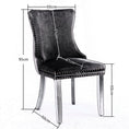 Load image into Gallery viewer, 2x Velvet Upholstered Dining Chairs Tufted Wingback Side Chair with Studs Trim Solid Wood Legs for Kitchen
