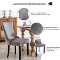 Load image into Gallery viewer, 2x Velvet Upholstered Dining Chairs Tufted Wingback Side Chair with Studs Trim Solid Wood Legs for Kitchen
