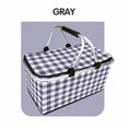 Load image into Gallery viewer, Kiliroo Insulated Picnic Basket 25L, Large Capacity Max Load Up to 15kg, Grey
