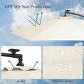Load image into Gallery viewer, SONGMICS 3m Patio Umbrella with Solar-Powered LED Lights Beige
