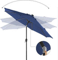 Load image into Gallery viewer, SONGMICS 2.7m Solar Lighted Outdoor Patio Umbrella Navy Blue
