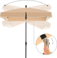 Load image into Gallery viewer, SONGMICS 2.4m Rectangular Beach Umbrella Taupe
