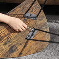 Load image into Gallery viewer, VASAGLE Nesting Table Triangle Rustic Brown and Black LNT012B01
