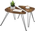 Load image into Gallery viewer, VASAGLE Nesting Table Triangle Rustic Brown and Black LNT012B01
