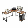 Load image into Gallery viewer, VASAGLE L-Shaped Computer Desk Rustic Brown and Black LWD72X
