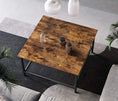 Load image into Gallery viewer, VASAGLE Coffee Table Square Cocktail Table with Spacious Table Top Robust Steel Frame and Mesh Storage Shelf Industrial Style for Living Room Rustic Brown and Black LCT065B01
