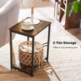 Load image into Gallery viewer, VASAGLE Side Table Vintage Brown with Storage Shelf LET271B01
