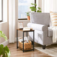 Load image into Gallery viewer, VASAGLE Side Table Vintage Brown with Storage Shelf LET271B01
