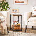 Load image into Gallery viewer, VASAGLE Side Table Vintage Brown with Storage Shelf LET271B01

