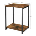 Load image into Gallery viewer, VASAGLE Side Table Vintage Brown with Storage Shelf LET271B01
