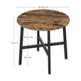 Load image into Gallery viewer, VASAGLE Small Round Kitchen Dining Table Industrial Design Vintage Brown and Black
