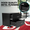 Load image into Gallery viewer, Sarantino Bedside Table Cabinet Storage Chest 2 Drawers Lamp Side Nightstand - Black

