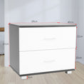 Load image into Gallery viewer, Sarantino Bedside Table Cabinet Storage Chest 2 Drawers Lamp Side Nightstand White Black
