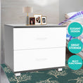 Load image into Gallery viewer, Sarantino Bedside Table Cabinet Storage Chest 2 Drawers Lamp Side Nightstand White Black
