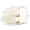 Load image into Gallery viewer, Sarantino Bedside Table Cabinet Storage Chest 2 Drawers Lamp Side Nightstand White
